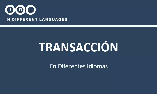 Transacción en diferentes idiomas - Imagen