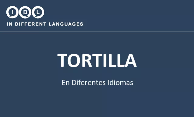 Tortilla en diferentes idiomas - Imagen