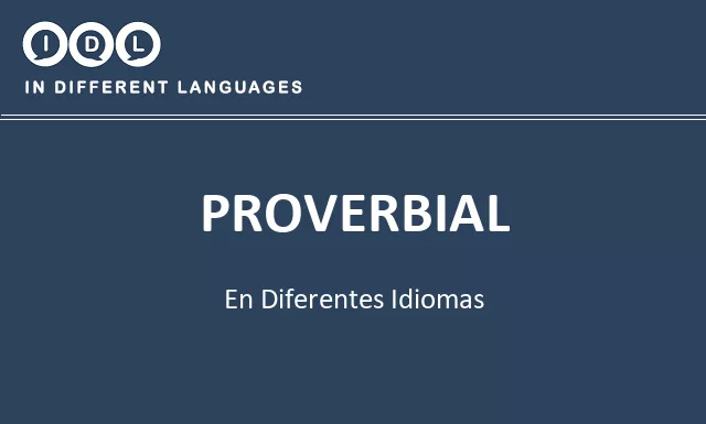 Proverbial en diferentes idiomas - Imagen