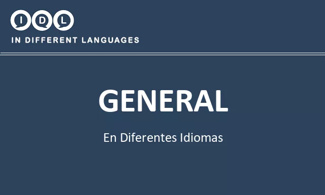 General en diferentes idiomas - Imagen