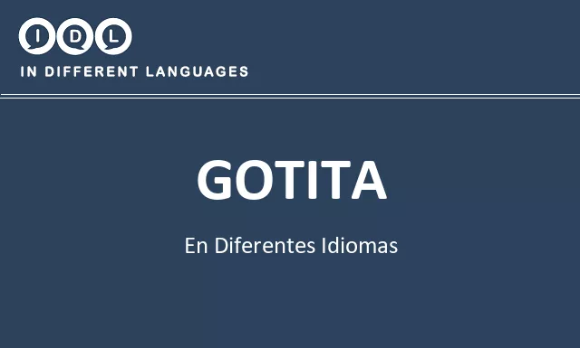 Gotita en diferentes idiomas - Imagen