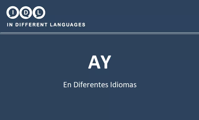Ay en diferentes idiomas - Imagen