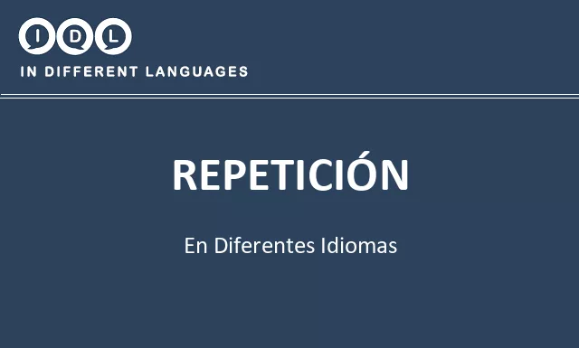 Repetición en diferentes idiomas - Imagen
