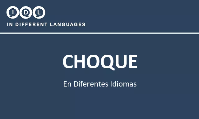 Choque en diferentes idiomas - Imagen