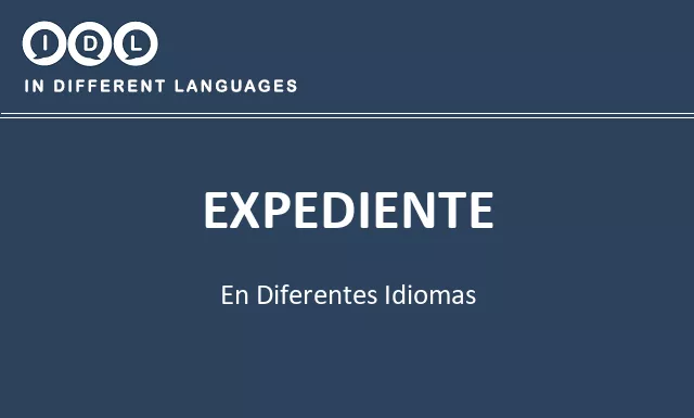 Expediente en diferentes idiomas - Imagen