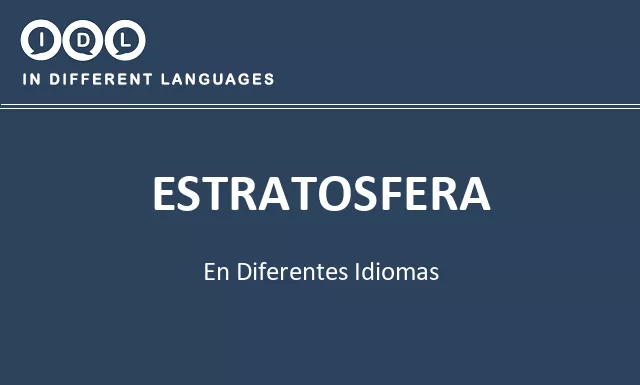 Estratosfera en diferentes idiomas - Imagen