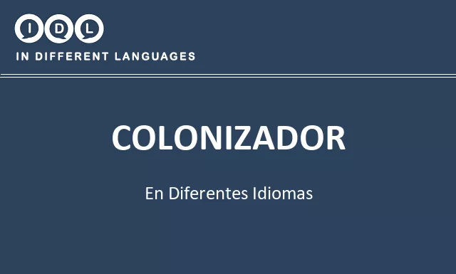 Colonizador en diferentes idiomas - Imagen