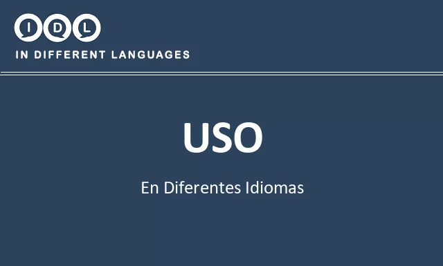 Uso en diferentes idiomas - Imagen