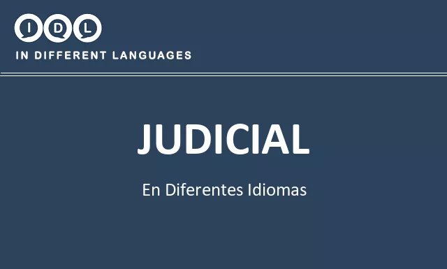 Judicial en diferentes idiomas - Imagen