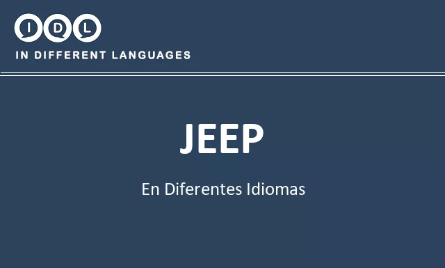 Jeep en diferentes idiomas - Imagen