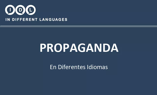 Propaganda en diferentes idiomas - Imagen