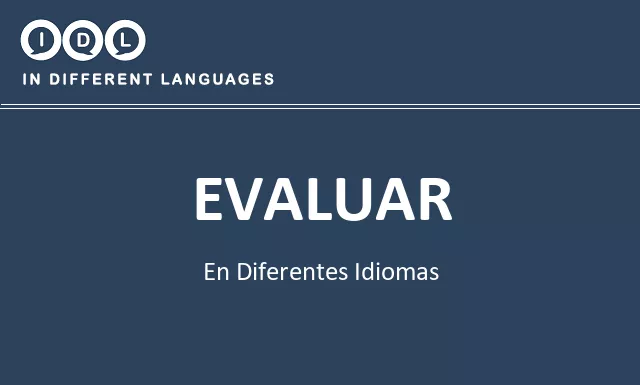 Evaluar en diferentes idiomas - Imagen