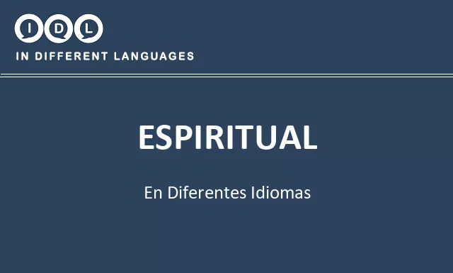 Espiritual en diferentes idiomas - Imagen