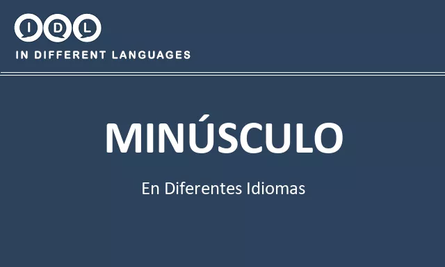 Minúsculo en diferentes idiomas - Imagen