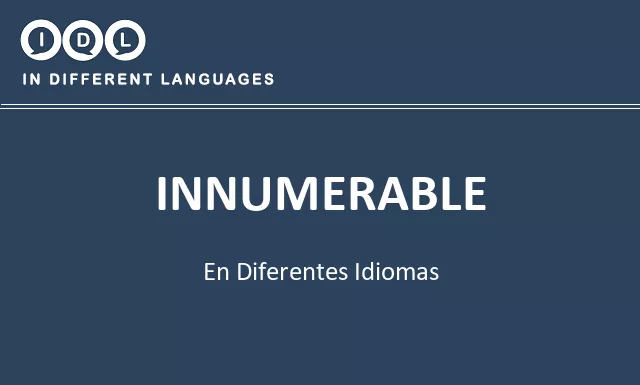 Innumerable en diferentes idiomas - Imagen