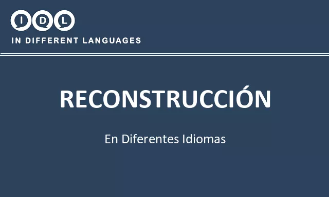 Reconstrucción en diferentes idiomas - Imagen