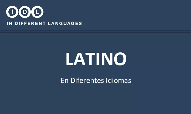 Latino en diferentes idiomas - Imagen