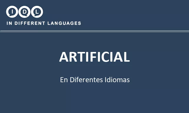 Artificial en diferentes idiomas - Imagen