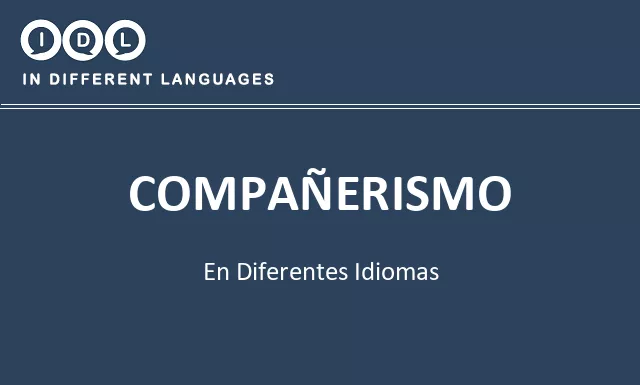 Compañerismo en diferentes idiomas - Imagen