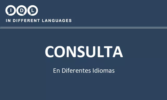 Consulta en diferentes idiomas - Imagen