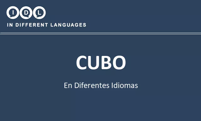 Cubo en diferentes idiomas - Imagen