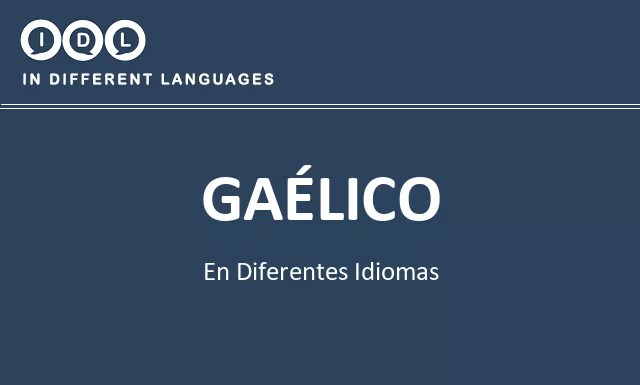 Gaélico en diferentes idiomas - Imagen