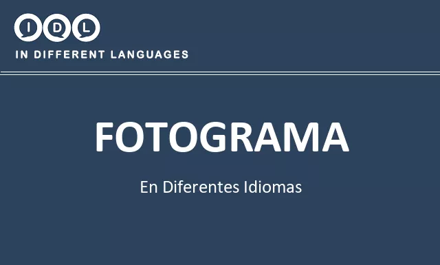 Fotograma en diferentes idiomas - Imagen