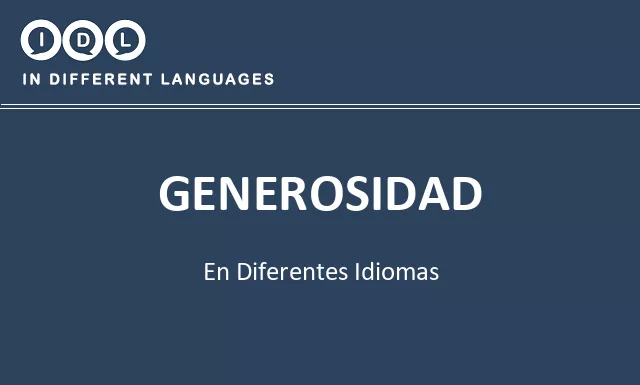 Generosidad en diferentes idiomas - Imagen