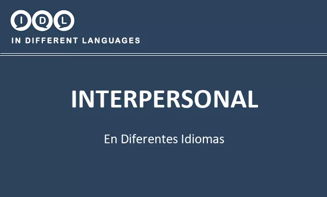 Interpersonal en diferentes idiomas - Imagen