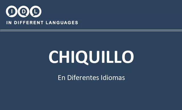 Chiquillo en diferentes idiomas - Imagen