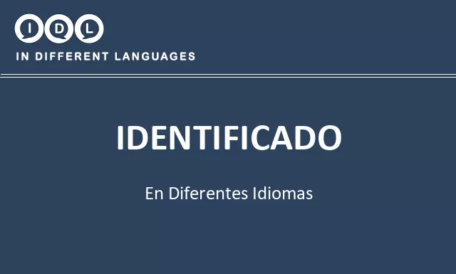 Identificado en diferentes idiomas - Imagen