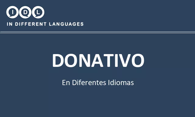 Donativo en diferentes idiomas - Imagen