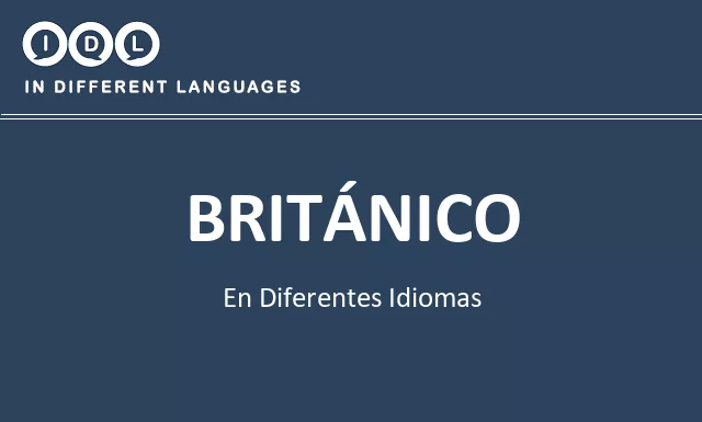 Británico en diferentes idiomas - Imagen