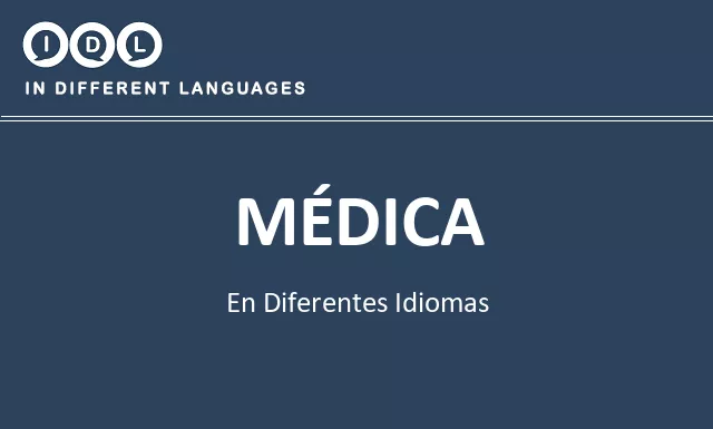 Médica en diferentes idiomas - Imagen