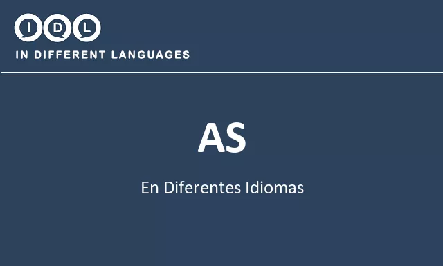 As en diferentes idiomas - Imagen