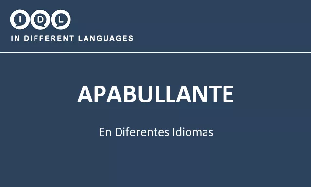 Apabullante en diferentes idiomas - Imagen