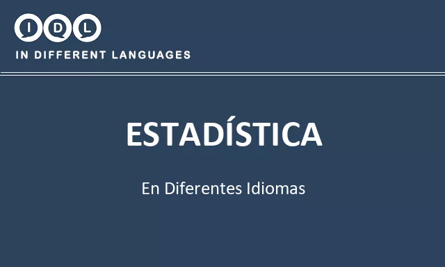 Estadística en diferentes idiomas - Imagen