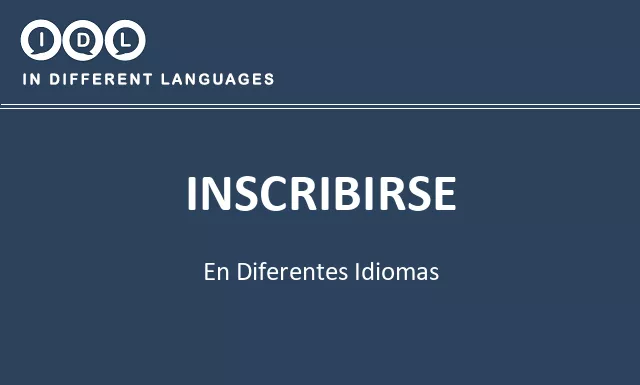 Inscribirse en diferentes idiomas - Imagen