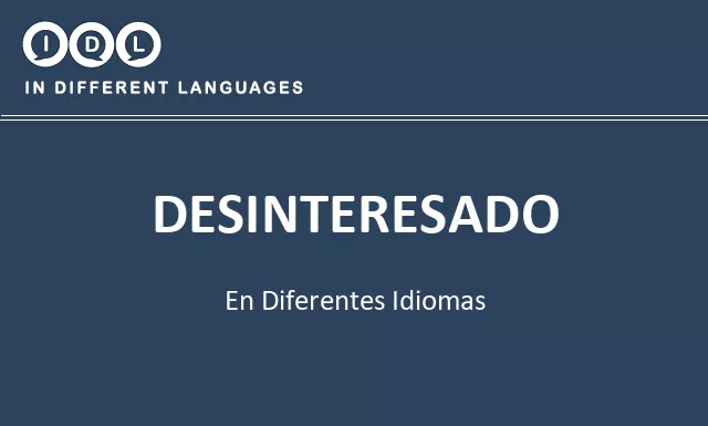 Desinteresado en diferentes idiomas - Imagen