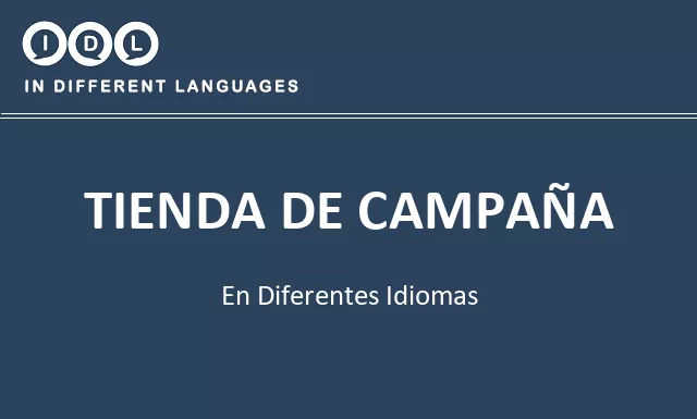 Tienda de campaña en diferentes idiomas - Imagen