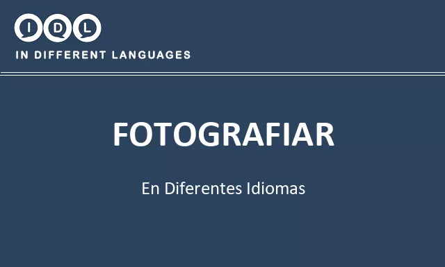 Fotografiar en diferentes idiomas - Imagen