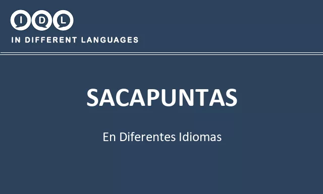 Sacapuntas en diferentes idiomas - Imagen