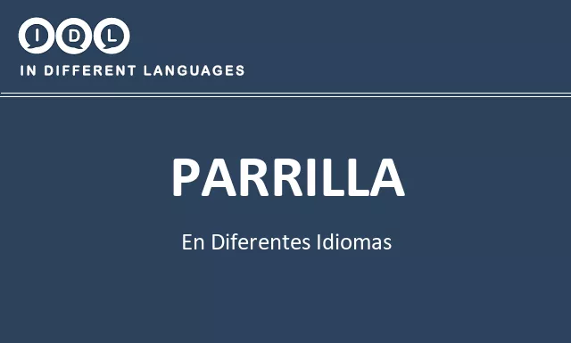 Parrilla en diferentes idiomas - Imagen