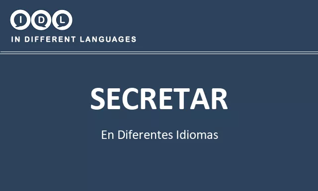 Secretar en diferentes idiomas - Imagen