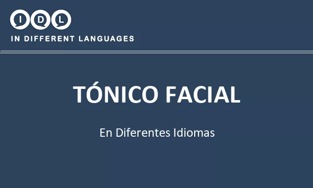 Tónico facial en diferentes idiomas - Imagen
