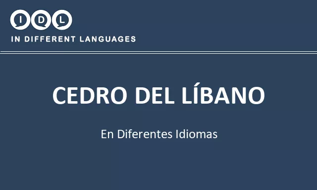 Cedro del líbano en diferentes idiomas - Imagen