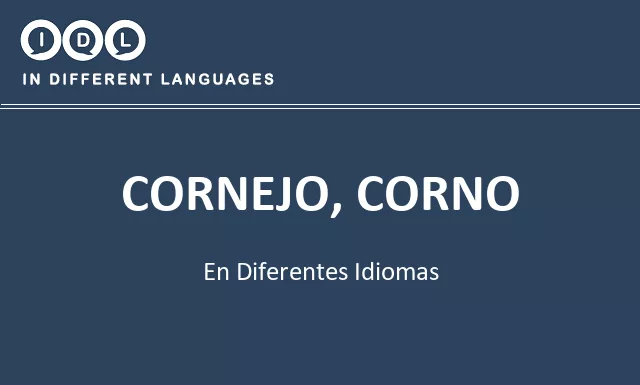 Cornejo, corno en diferentes idiomas - Imagen