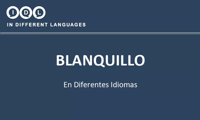 Blanquillo en diferentes idiomas - Imagen
