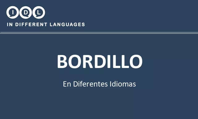 Bordillo en diferentes idiomas - Imagen