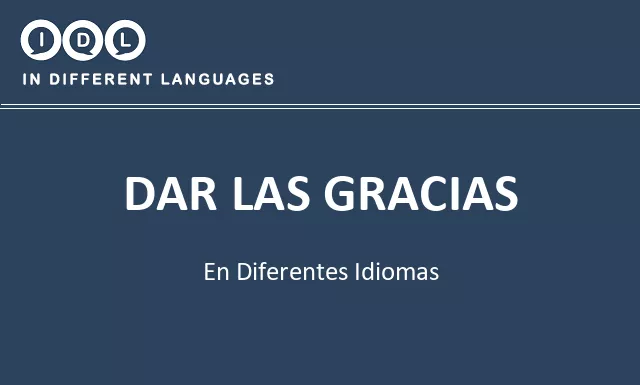 Dar las gracias en diferentes idiomas - Imagen